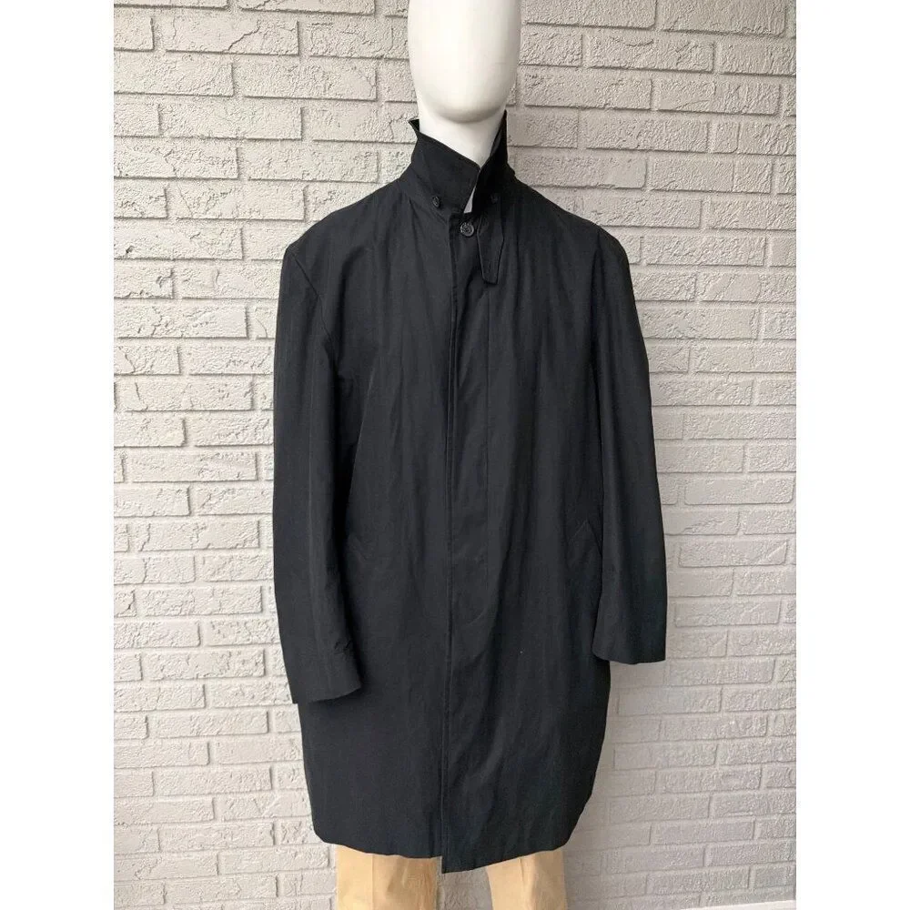 Jos. A. Bank Men’s Black All Weather Trench Raincoat Size 46L